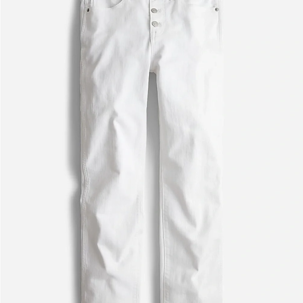 NWT J.Crew WHITE 10” Vintage Straight Sz 34 button front 5 pocket NEW - Picture 3 of 3